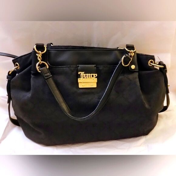 Juicy Couture Handbags - Juicy Couture Classic Black Bag w/Gold Accents